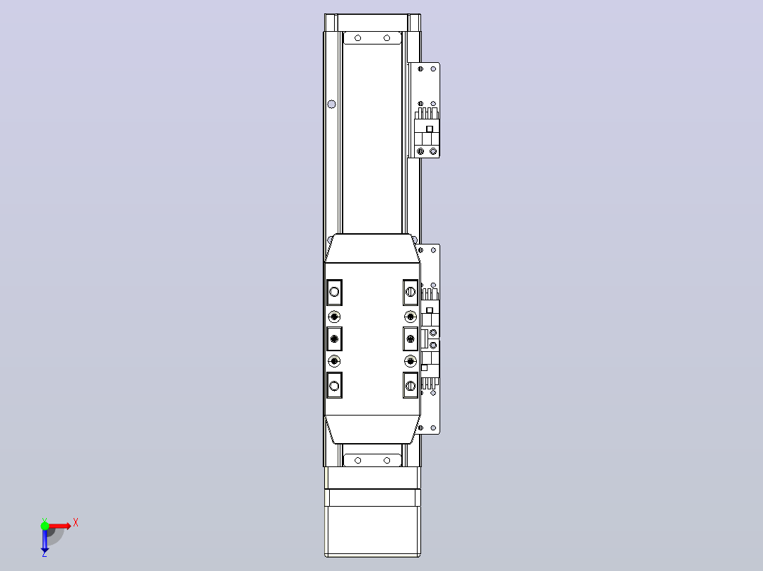滚珠丝杠直线轴内置导轨TPA-GCR-50-1210C-L100-MP-M10-N3俯视图