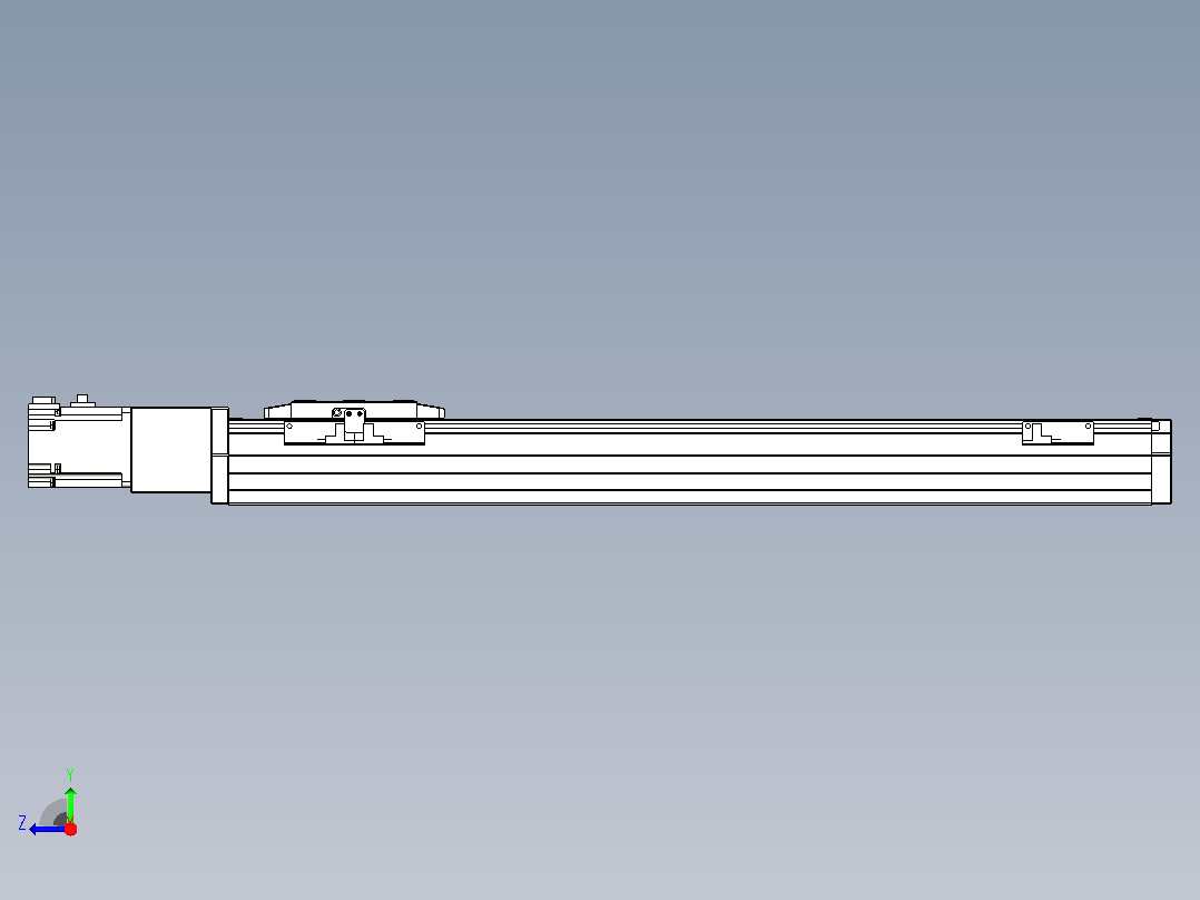 滚珠丝杠直线轴内置导轨TPA-GCR-80-1610C-L500-M-M40-N3右视图