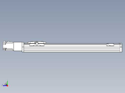 滚珠丝杠直线轴内置导轨TPA-GCR-80-1610C-L500-M-M40-N3右视缩略图