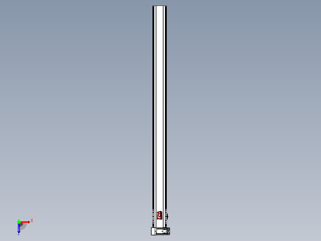 皮带直线轴半封闭可选导轨TPA-HNB-120D-110-L1650-LU-C-P40-N3俯视图