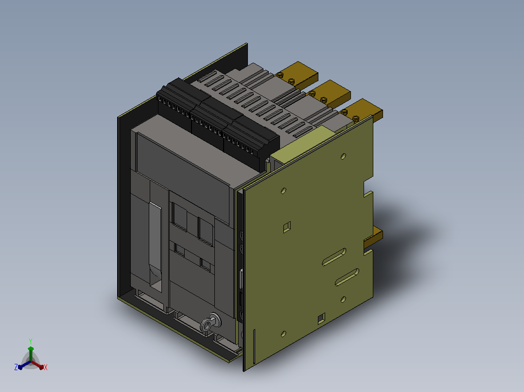 HF1 3极╱4极抽屉式断路器[SACE HF1]正等轴测图