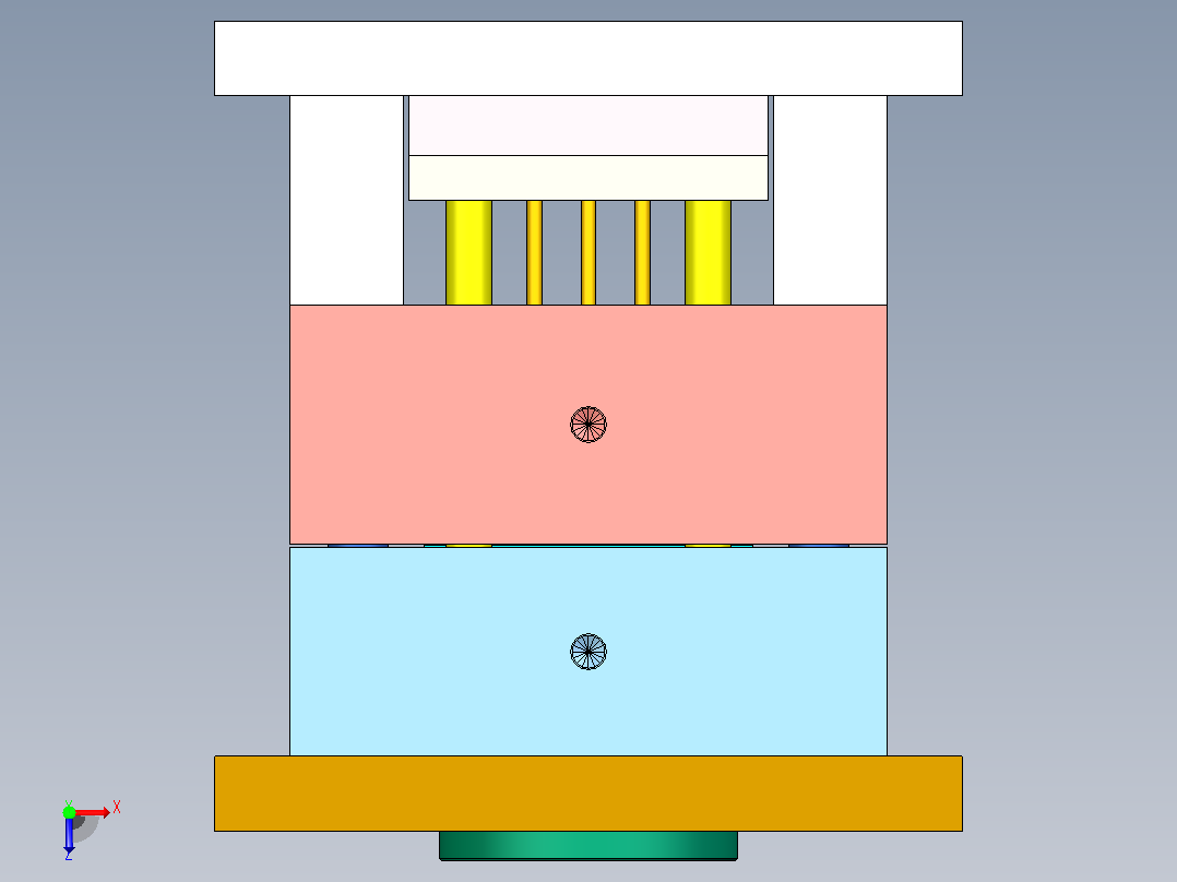 方形杯子注塑模具设计-方形盒子注塑模具（三维PROE模型）CAD图纸说明书俯视图