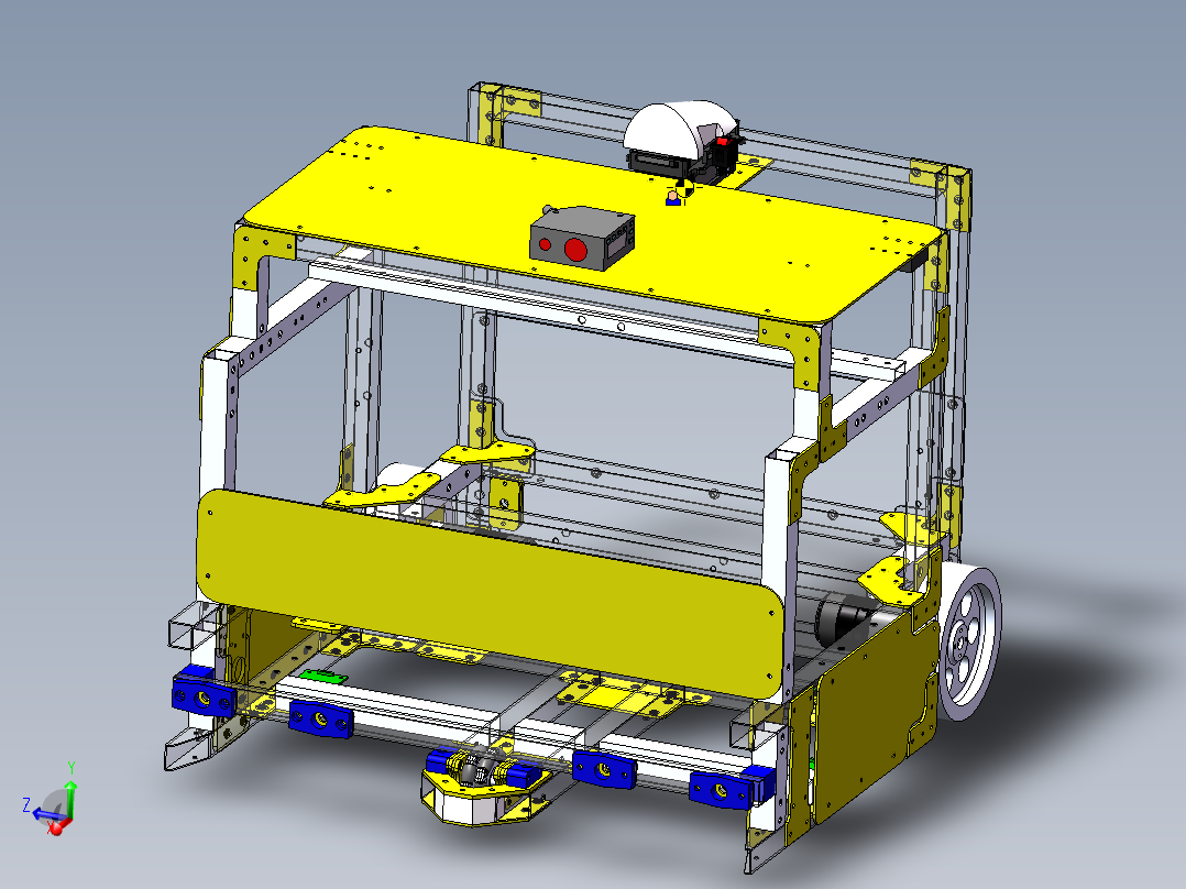 差速运动机器人底盘框架sw2018可编辑