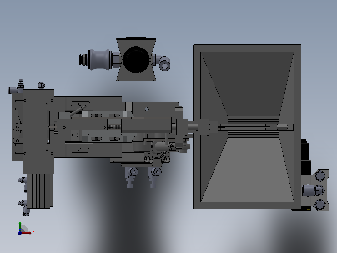 螺丝自动上料机一出四 3D图 机械设备 3D模型图纸 设计素材前视图