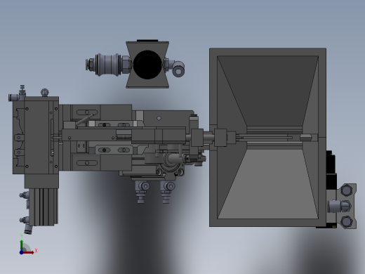螺丝自动上料机一出四 3D图 机械设备 3D模型图纸 设计素材前视缩略图