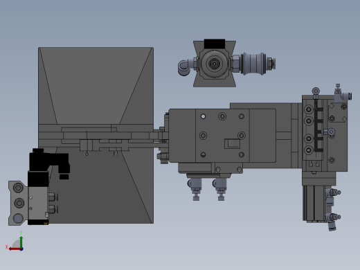 螺丝自动上料机一出四 3D图 机械设备 3D模型图纸 设计素材后视缩略图