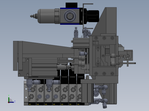 螺丝自动上料机一出四 3D图 机械设备 3D模型图纸 设计素材左视缩略图