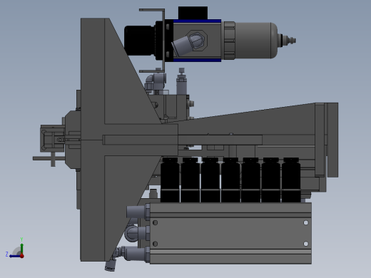 螺丝自动上料机一出四 3D图 机械设备 3D模型图纸 设计素材右视缩略图