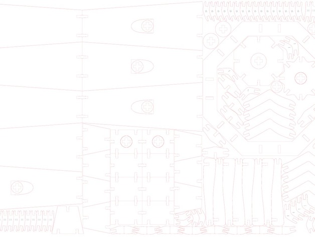 风车模型玩具激光雕刻图纸 dxf格式