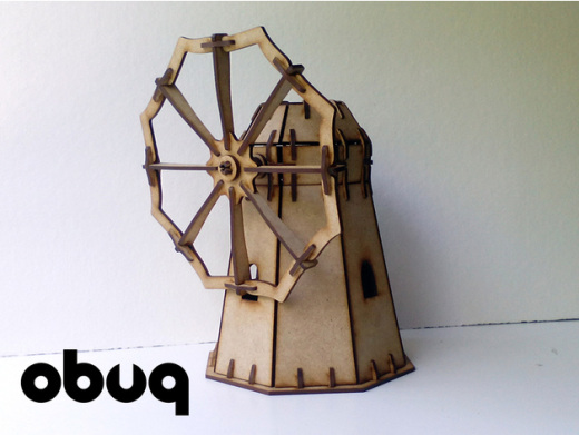 风车模型玩具激光雕刻图纸 dxf格式缩略图