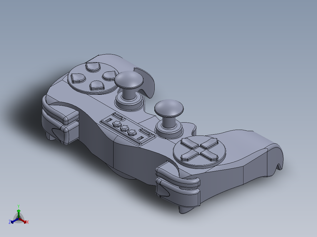 游戏手柄正等轴测图