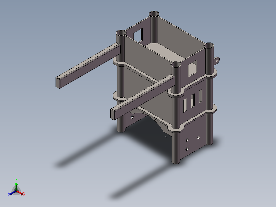 钣金件正等轴测图