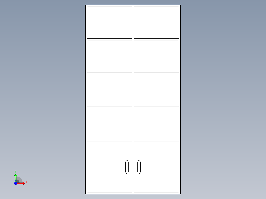 书柜（22格局）前视图