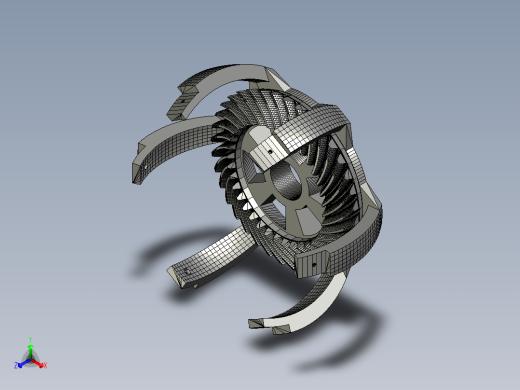 行星锥齿轮减速器3D打印图纸 STL格式