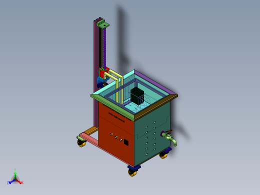 带升降工业单槽式超声波清洗机