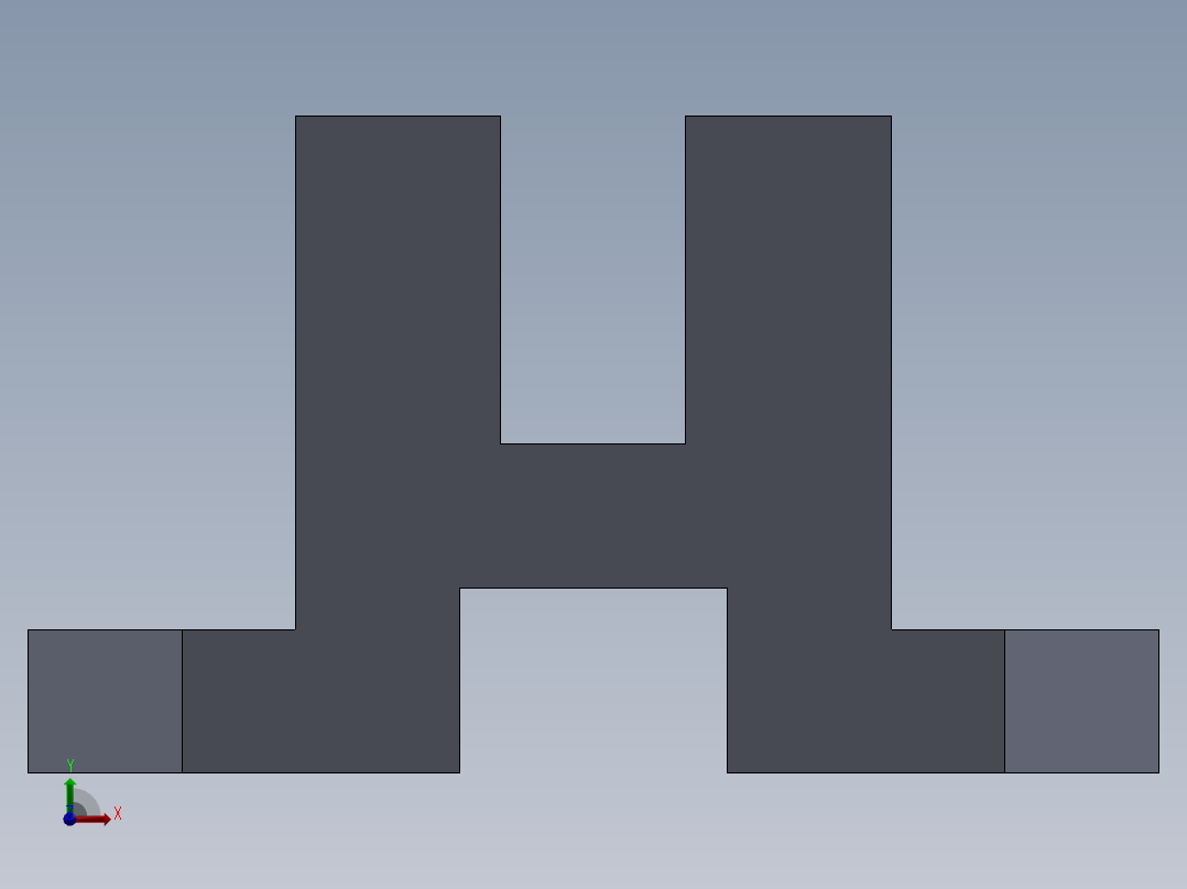 SW建模练习题-practice 55前视图