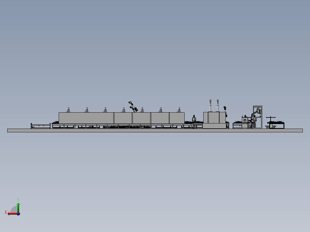 车门流水线后视图