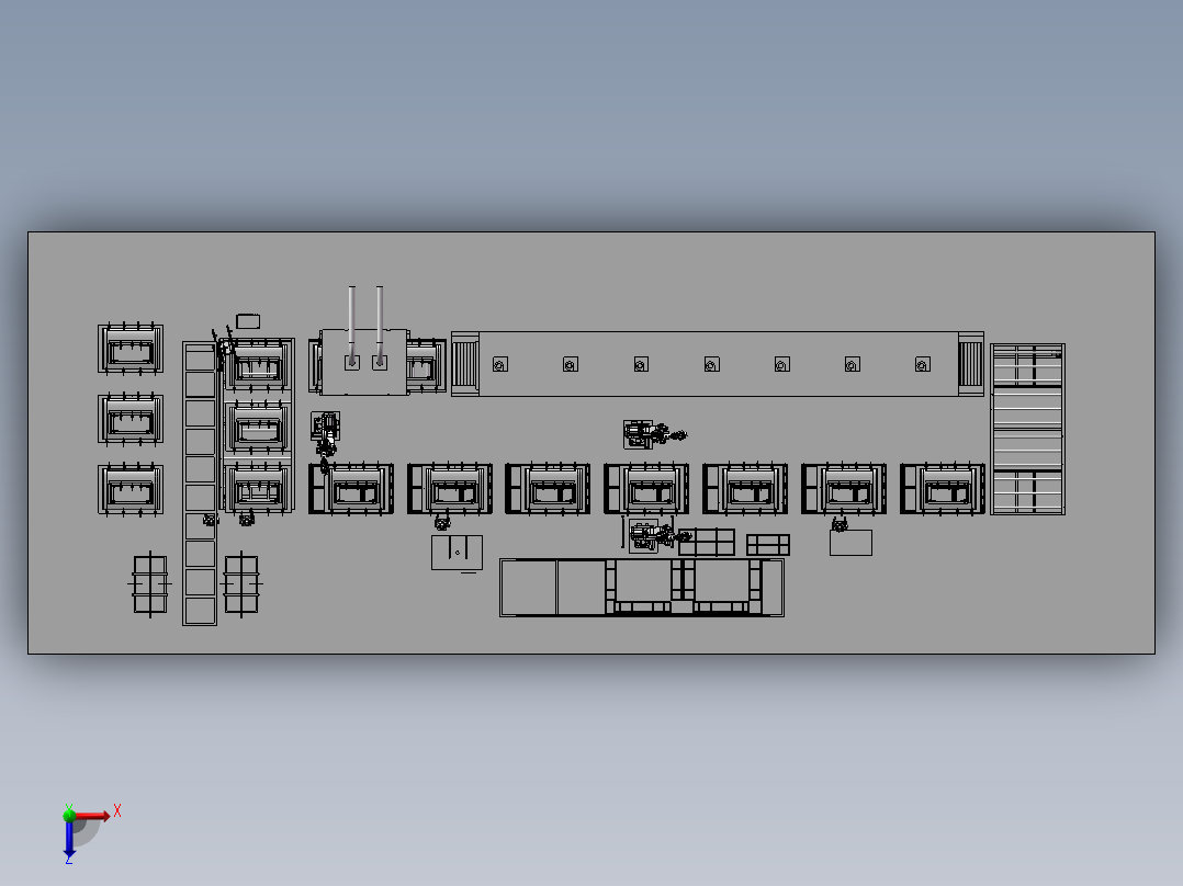 车门流水线俯视图