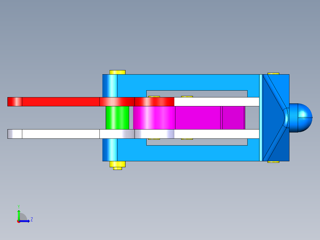德克斯TUNKERS气缸数模T5-6BA左视图