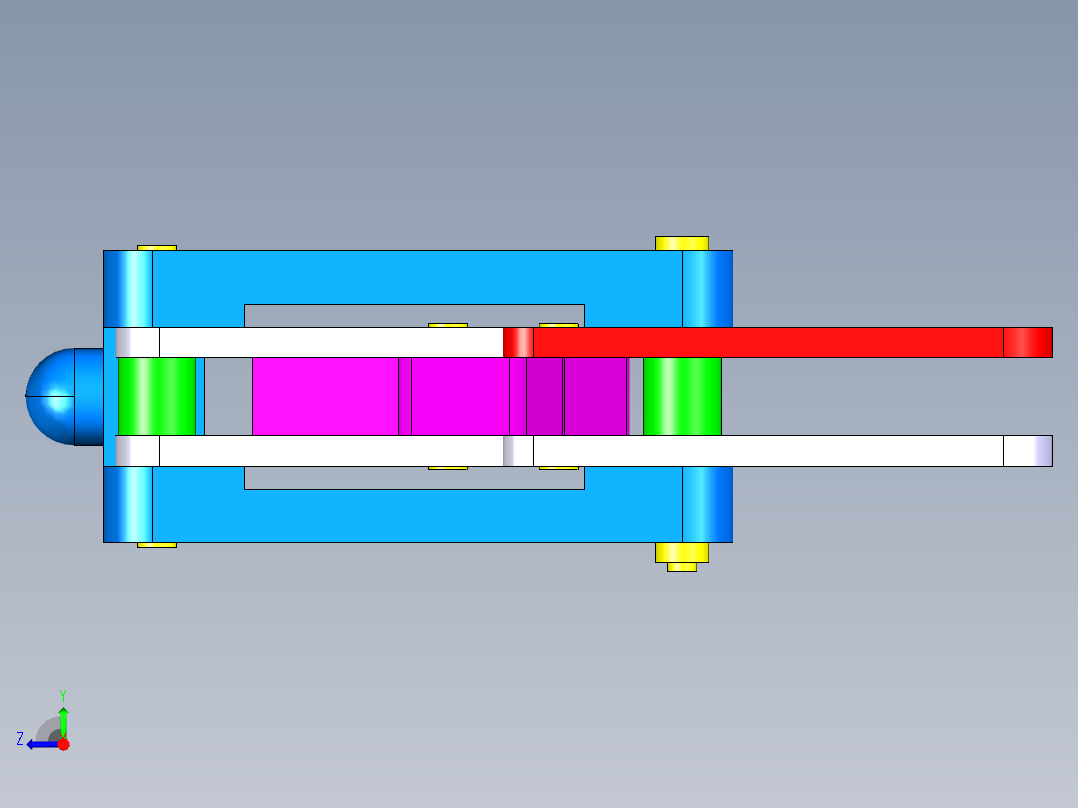 德克斯TUNKERS气缸数模T5-6BA右视图