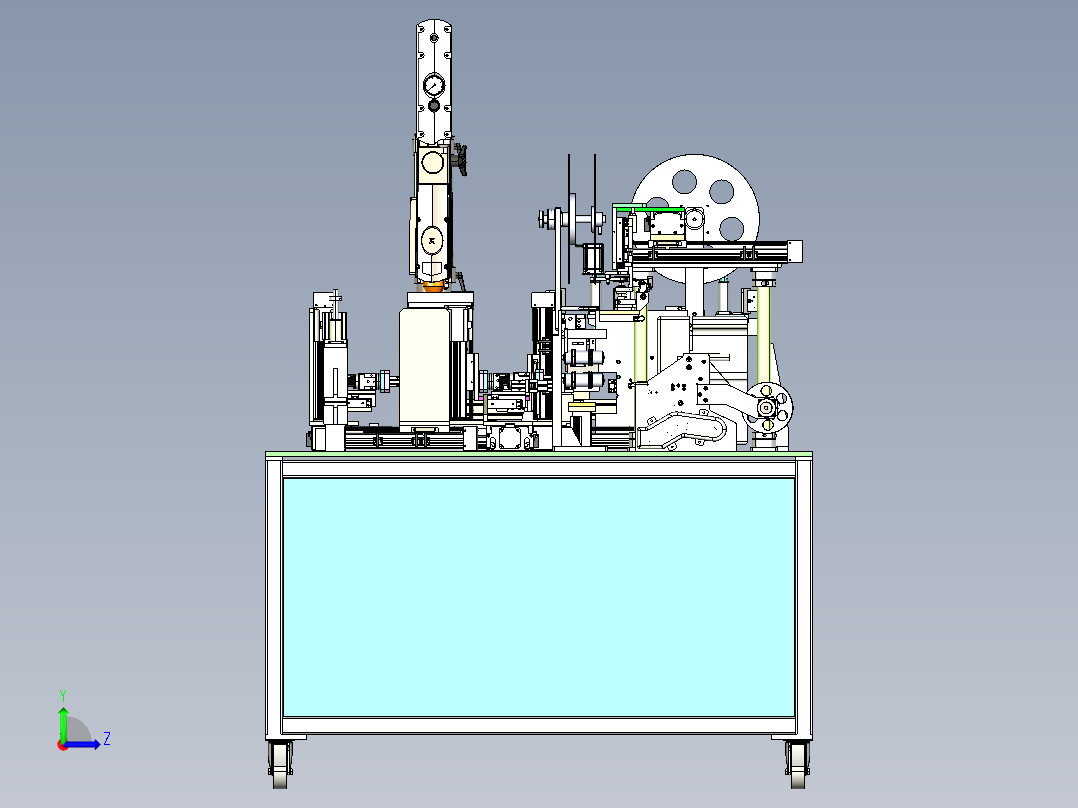 贴标装袋机左视图