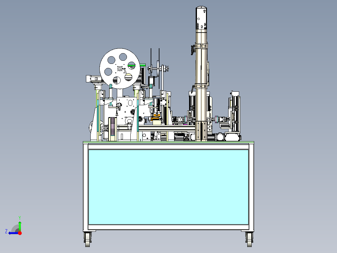 贴标装袋机右视图