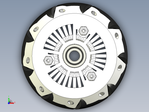 mecanum wheels一对麦克纳姆轮前视缩略图