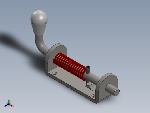 推拉门锁正等轴测缩略图