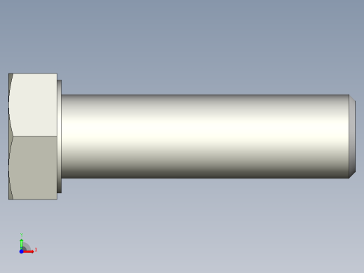 螺钉-DIN_931-M20x2.5x70_30.stp前视缩略图