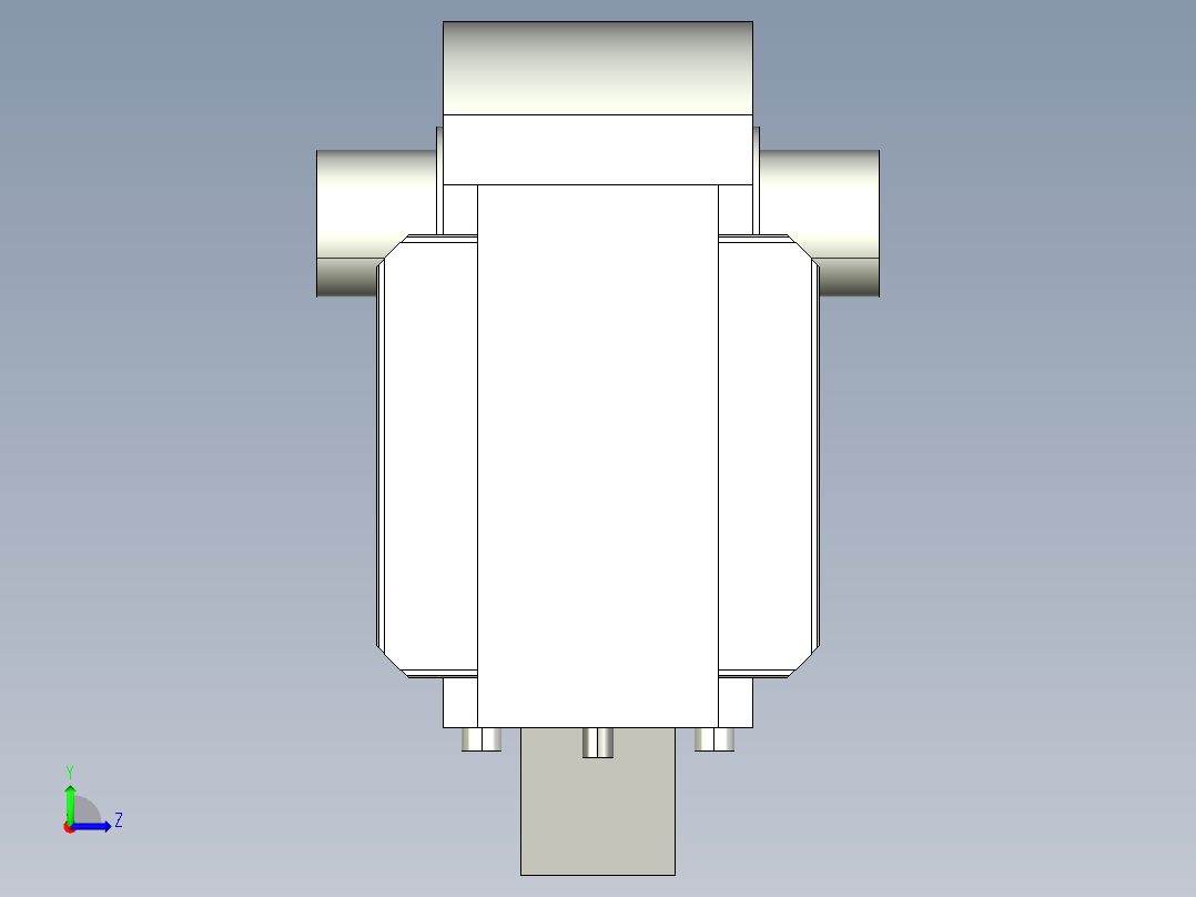 德克斯TUNKERS气缸数模KS_80_2_BD_A00_T08_135GRAD左视图