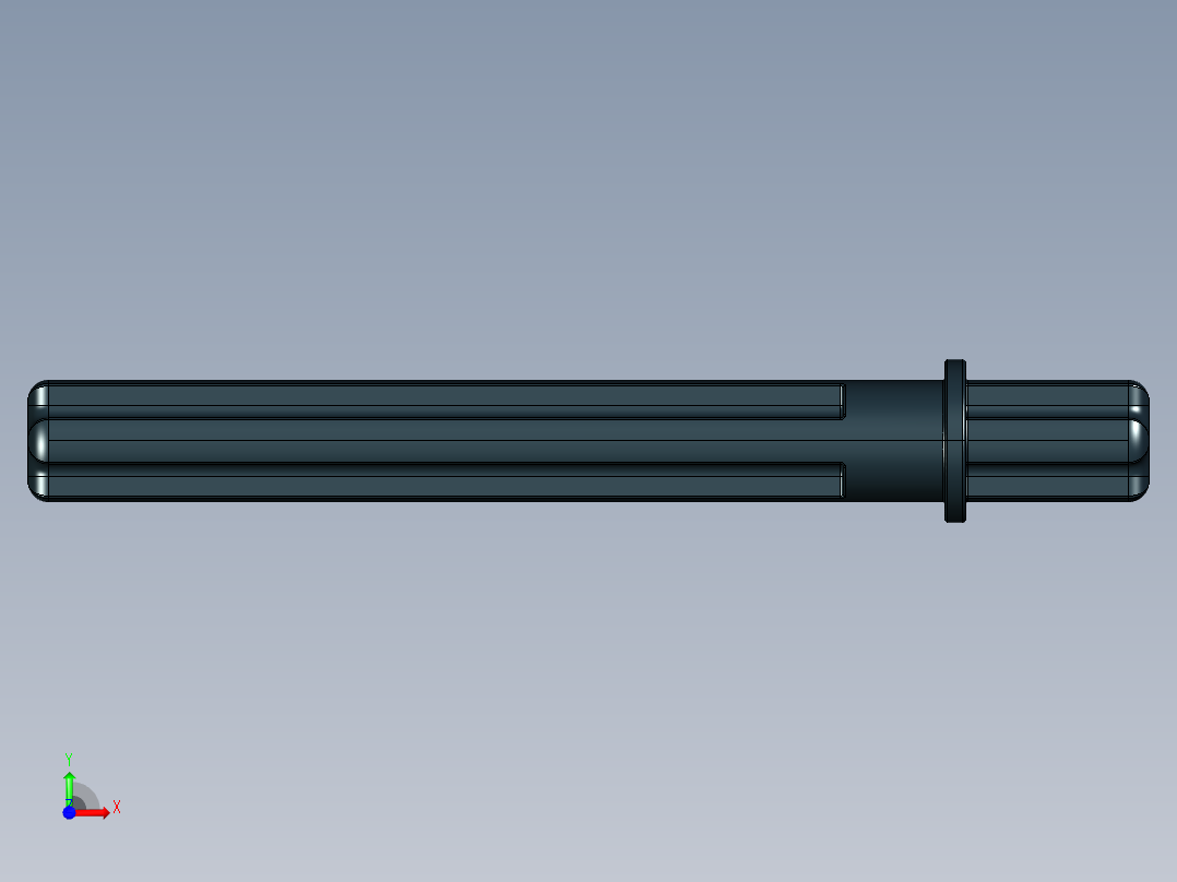 乐高机械组车桥-32209 Black Technic Axle 5.5 with Stop.IGS前视图