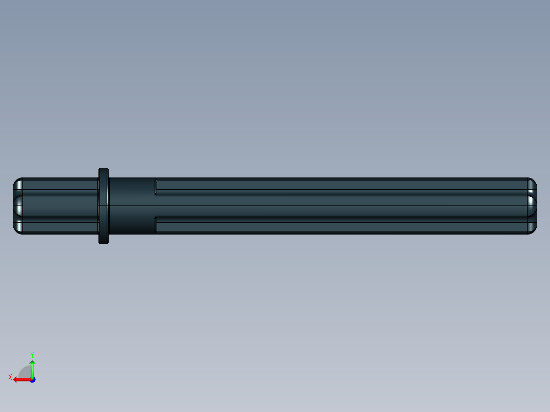 乐高机械组车桥-32209 Black Technic Axle 5.5 with Stop.IGS后视图