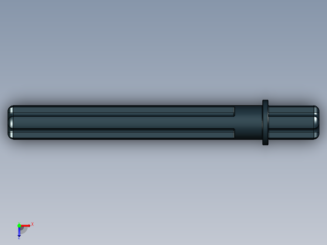 乐高机械组车桥-32209 Black Technic Axle 5.5 with Stop.IGS俯视图