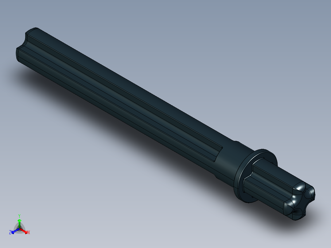 乐高机械组车桥-32209 Black Technic Axle 5.5 with Stop.IGS正等轴测图