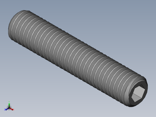 DIN 913-ISO 4026 固定螺钉-M8 L=40.SLDPRT正等轴测缩略图