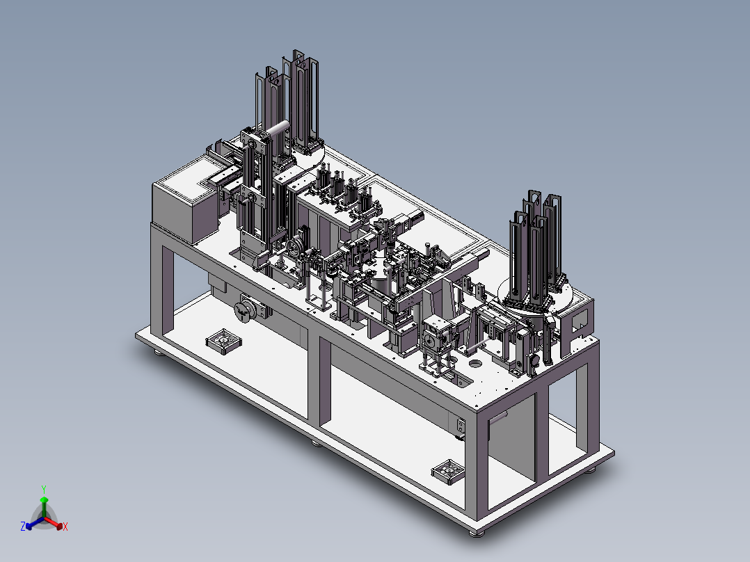 智能卡贴芯片封装机正等轴测图