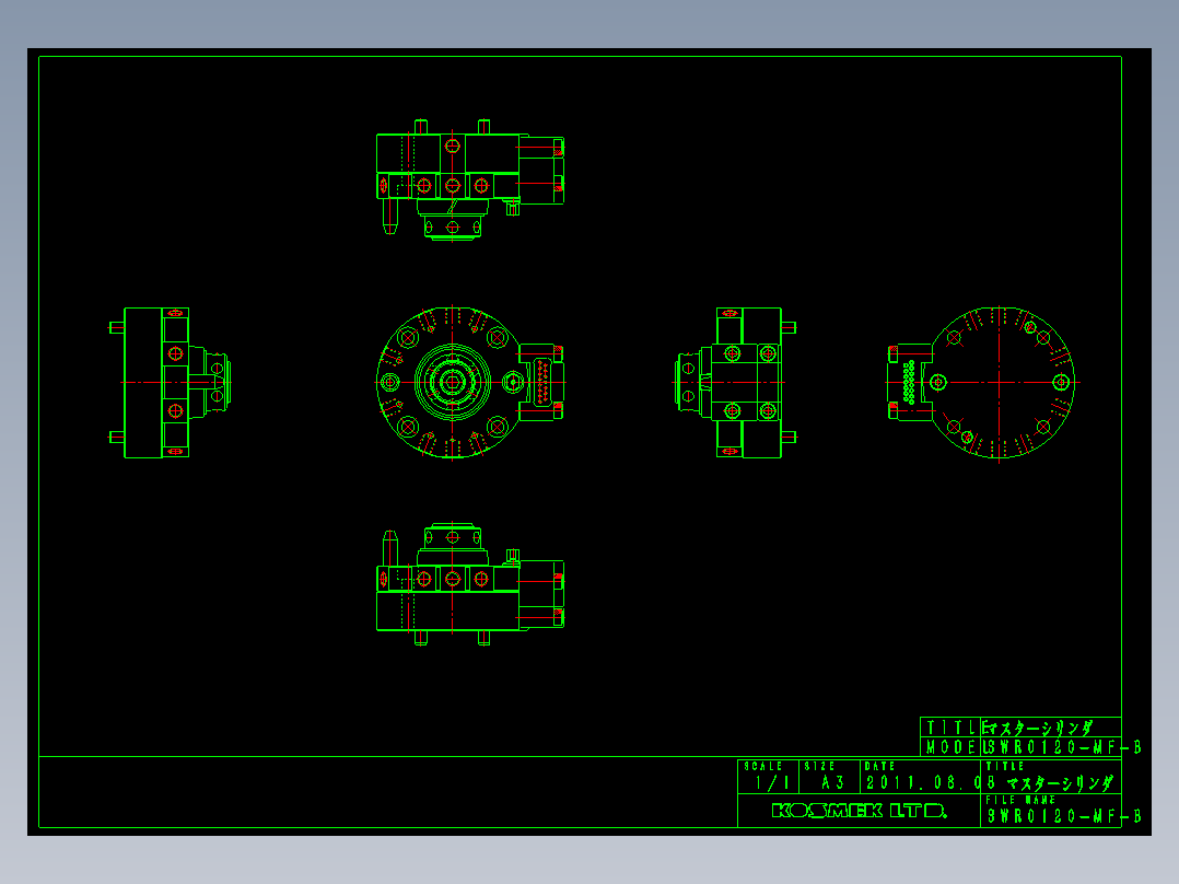 KOSMEKSWR0120-MF-B多系列多零件图纸模型多系列多零件图纸模型