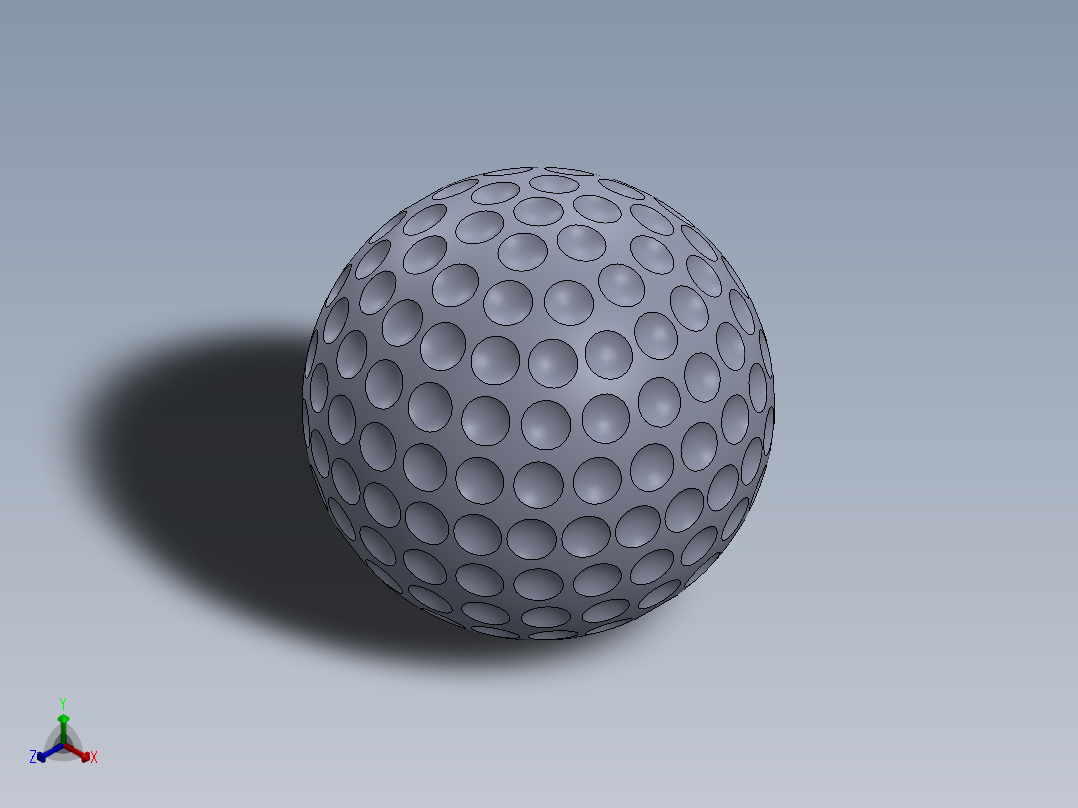 高尔夫球4正等轴测图