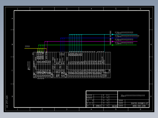 35kV母线电压互感器在监控柜上的端子排(B066-500-2206)