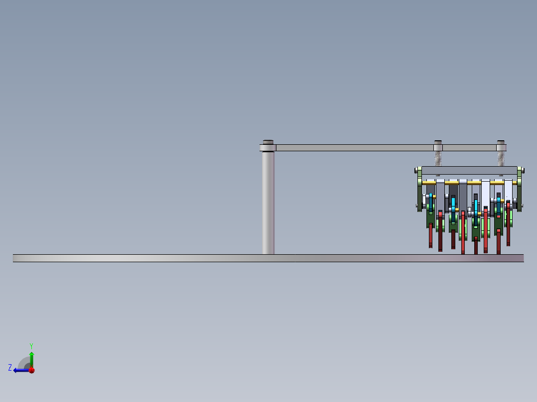 被动行走小样机右视图