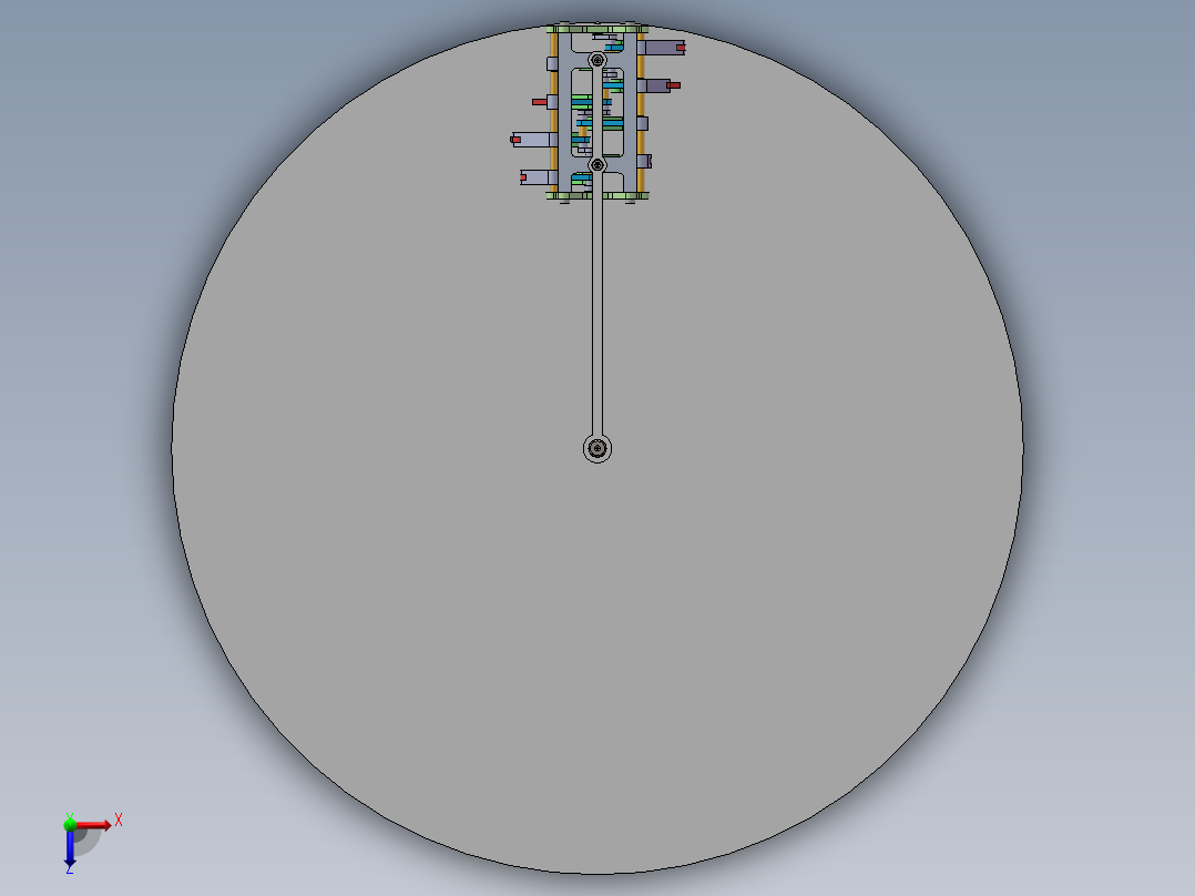 被动行走小样机俯视图
