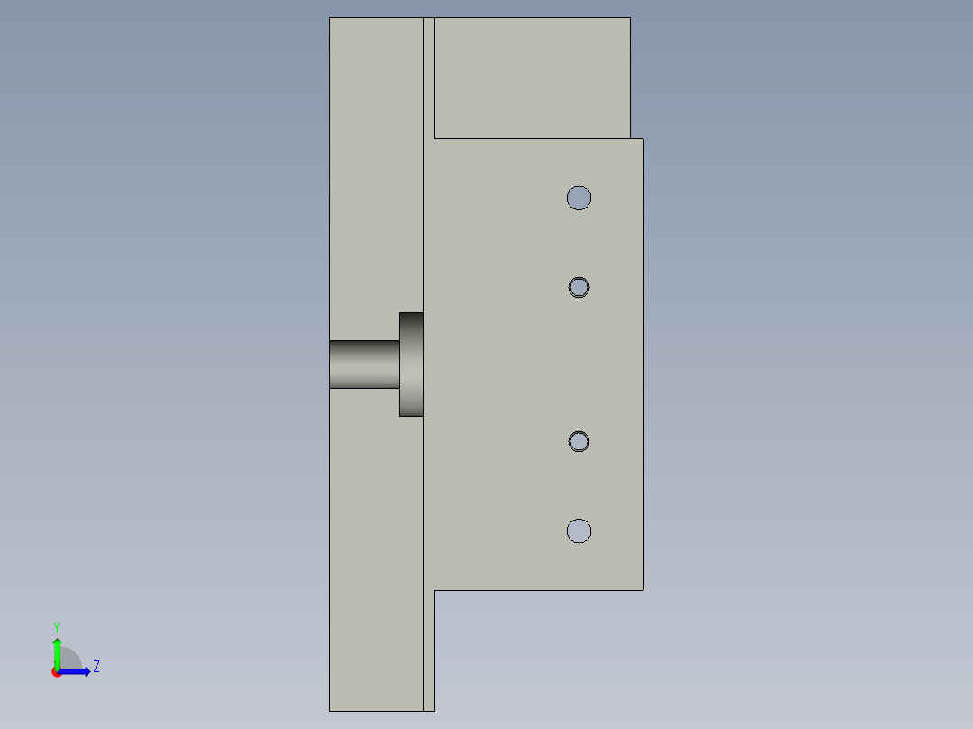 泵体钻孔夹具（CAD图+UG三维）左视图