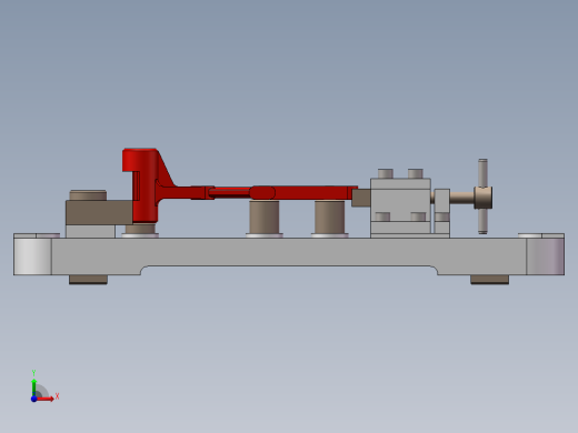 135调速器调速杠杆加工工艺及铣φ8孔φ6孔端面夹具设计【含三维SolidWorks】【原创设计】前视缩略图