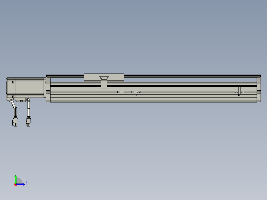 东锦丝杆传动-直线滑台模组DH120-C-350-BC-P400W-C3左视图