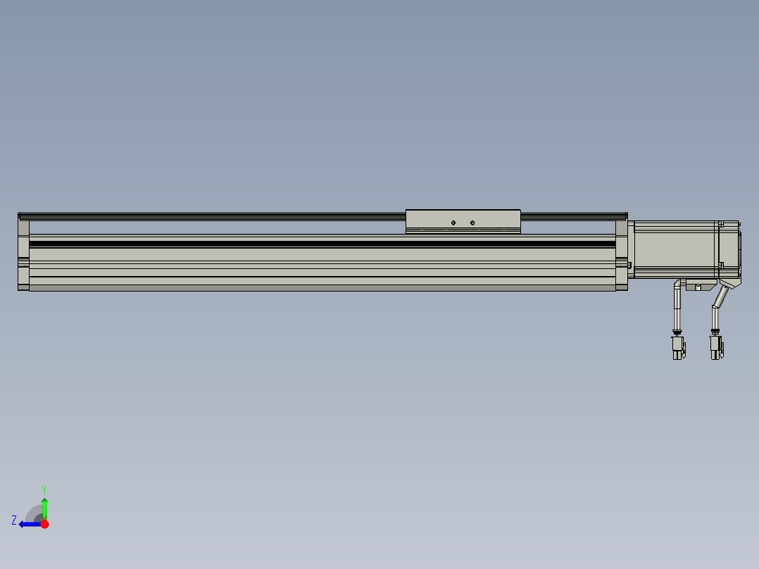 东锦丝杆传动-直线滑台模组DH120-C-350-BC-P400W-C3右视图