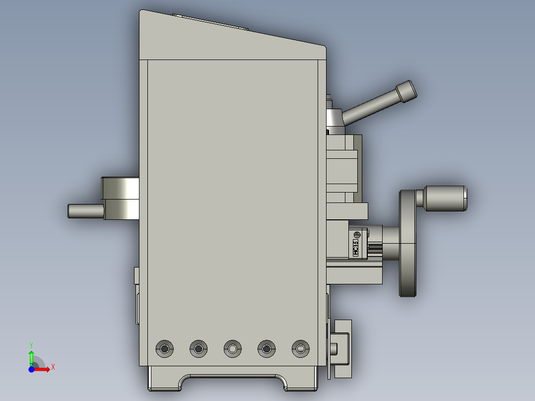 petite DIY小型车床结构前视图