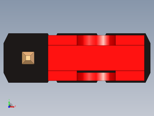 带跳线的排针-pinheader 1x3 and 1 jumper pullback前视缩略图