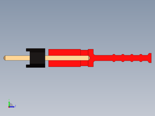 带跳线的排针-pinheader 1x3 and 1 jumper pullback左视缩略图