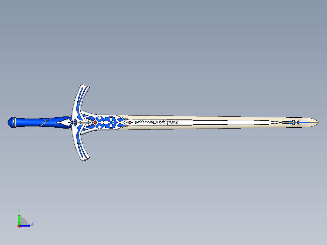 剑、宝剑(77)左视图