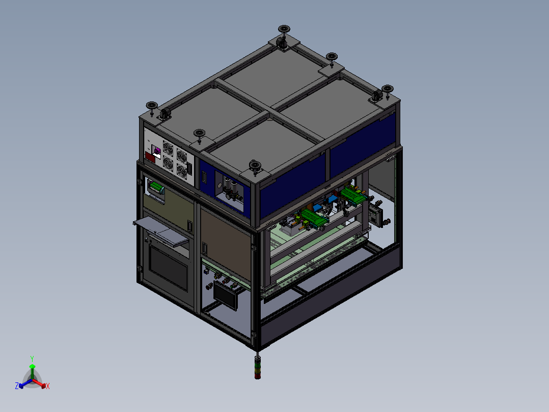 自动扣端子设备sw18正等轴测图